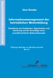 Umschlagbild: Informationsmanagement der betrieblichen Weiterbildung